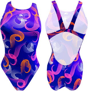 Turbo Scratch Swimsuit purple