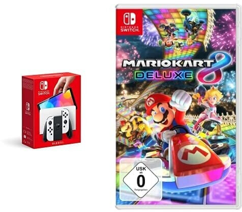 Nintendo Switch (OLED-Modell) weiß + Mario Kart 8: Deluxe