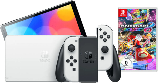 Nintendo Switch (OLED-Modell) weiß + Mario Kart 8: Deluxe, Bild 3