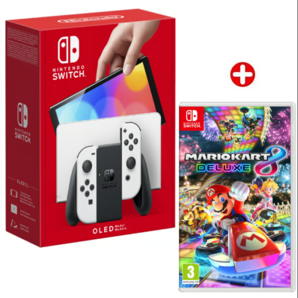 Nintendo Switch (OLED-Modell) weiß + Mario Kart 8: Deluxe, Bild 5