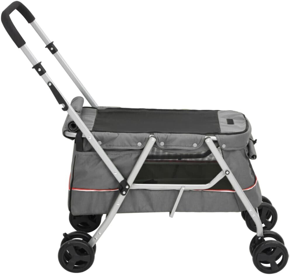 vidaXL Folding Dog Stroller 100x49x96cm Grey (172203)
