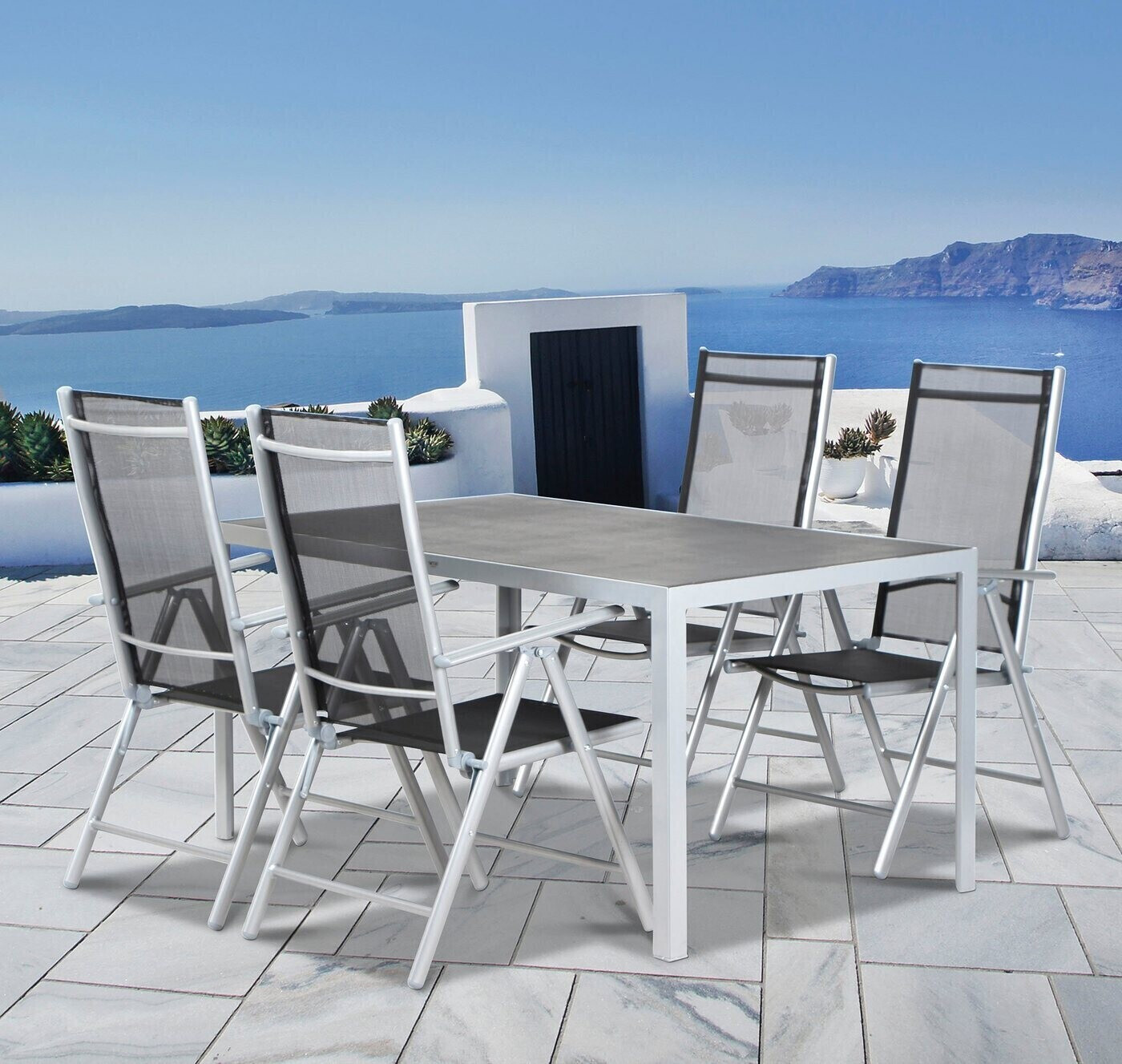 Siena Garden Gartenmöbelset 2-Sitzer 2 Stühle,Tisch Metall silber ab €  395,00 | Preisvergleich bei