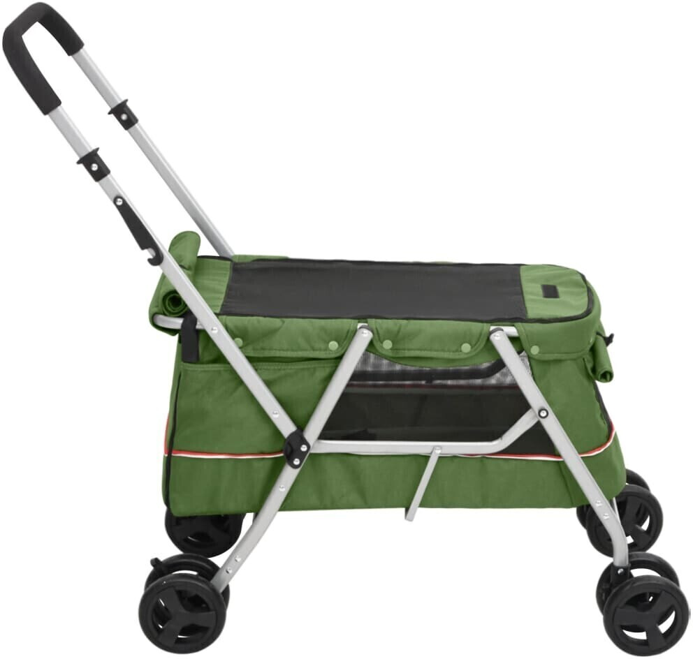 vidaXL Folding Dog Stroller 100x49x96cm green (172204)