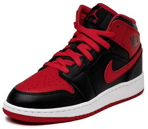 nike air jordan 1 mid banned black red white