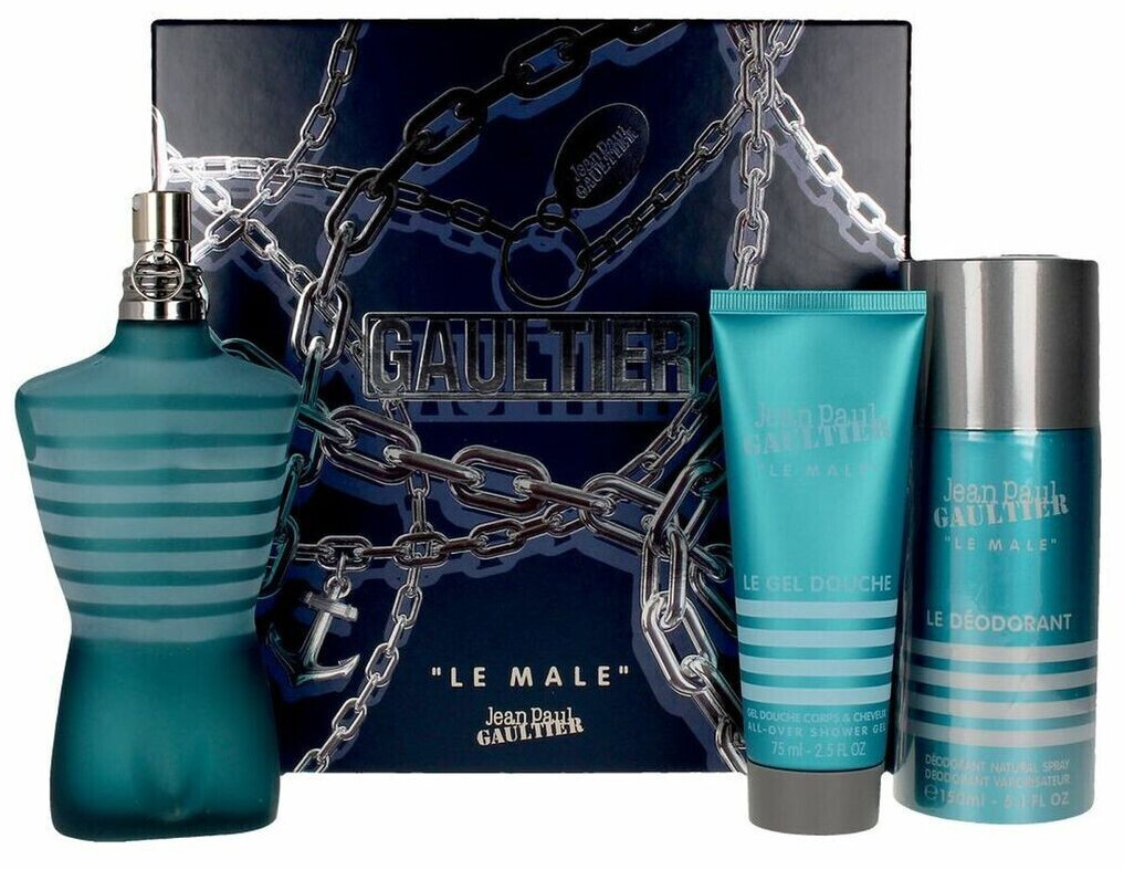 Jean Paul Gaultier Le Male Set (EdT 125ml + DS 150ml + SG 75ml) ab 119,25 €  | Preisvergleich bei