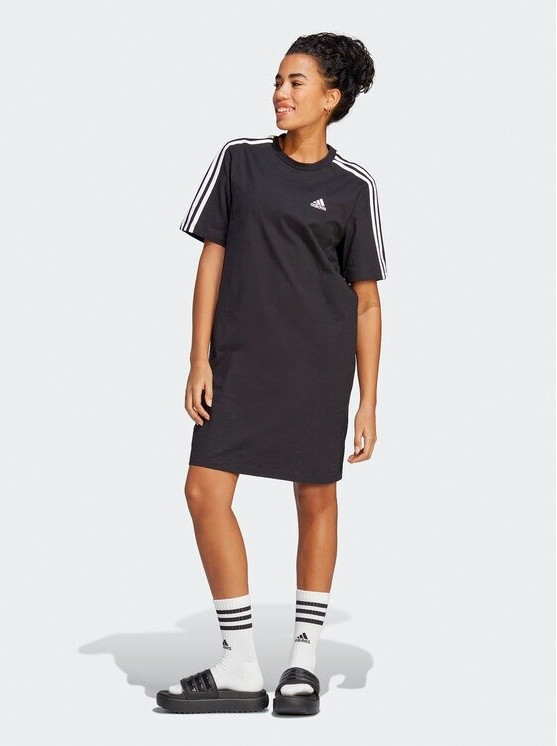 Adidas Essentials 3-Stripes Single Jersey Boyfriend T-Shirt Dress