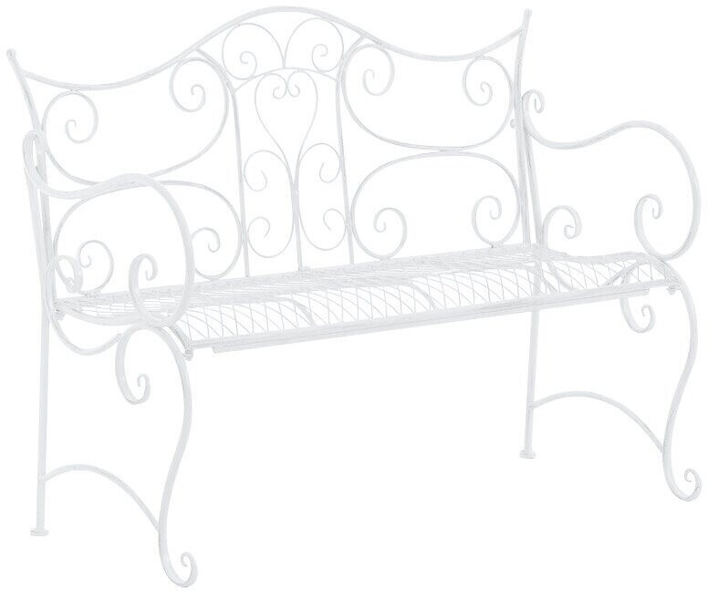 CLP Tara Antique Garden Bench 2 seater white