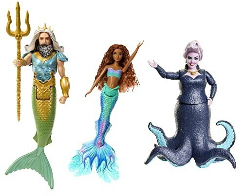 Mattel Disney La Petite Sirène - Ariel, le roi Triton et Ursula (HND28)