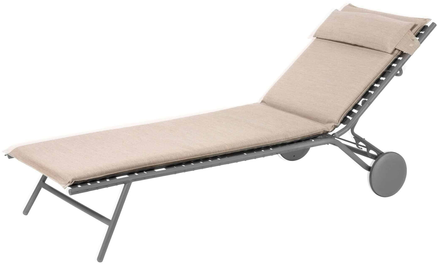 Lafuma-mobilier Sun Lounger BAYANNE latte/titane