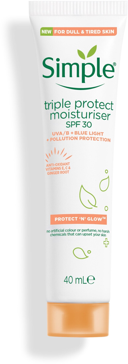 Photos - Sun Skin Care Simple Simple Protect 'N' Glow Triple Protect Moisturiser SPF 30 (40 ml)
