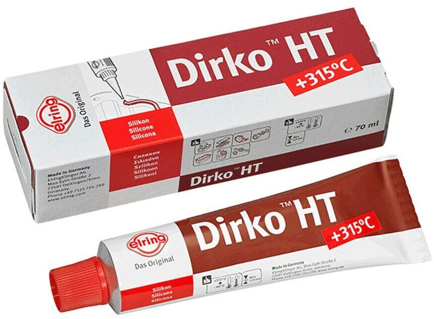 ELRING Dichtmasse Dichtstoff Dirko HT, rot, 70mL Autoteile