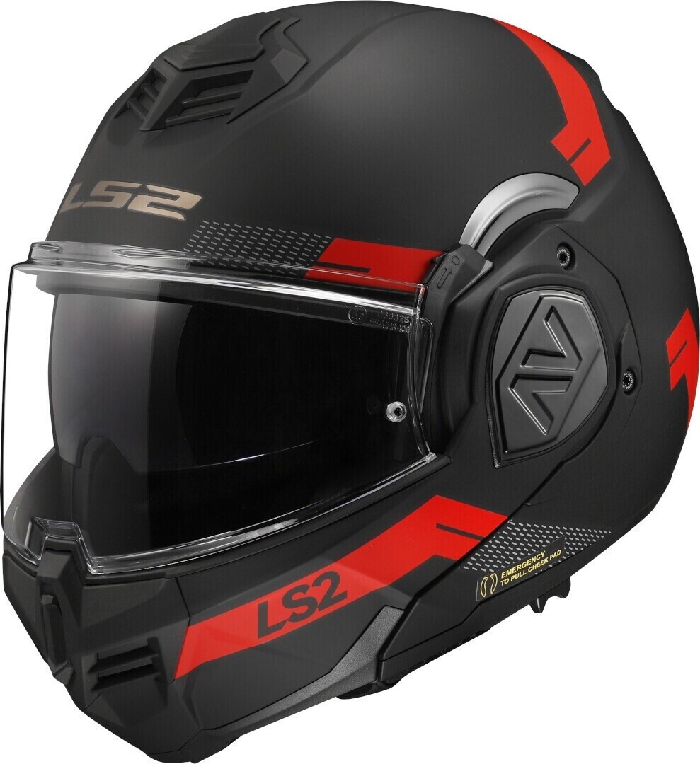 LS2 FF906 Advant Bend mat noir/rouge
