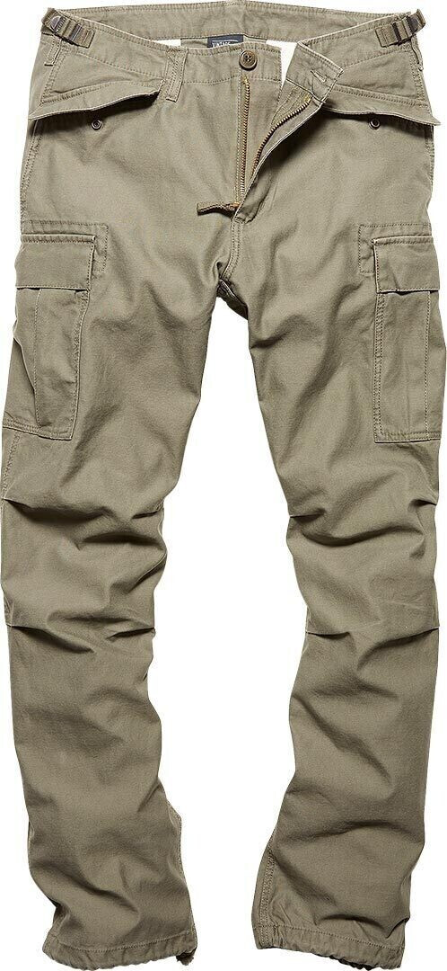 Vintage Industries M65 Heavy Satin Cargo Pants olive