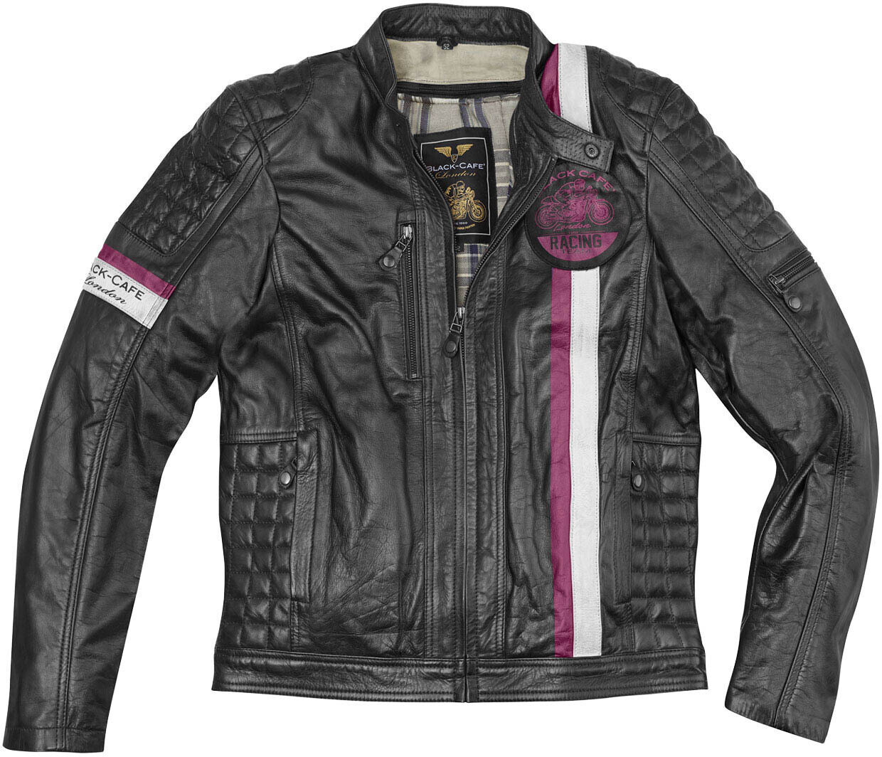 Black-Cafe London Barcelona Leather Jacket black
