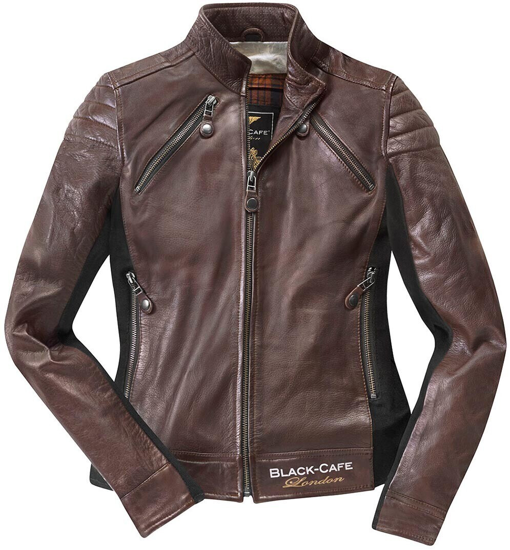 Black-Cafe London Semnan Lady Leather Jacket brown