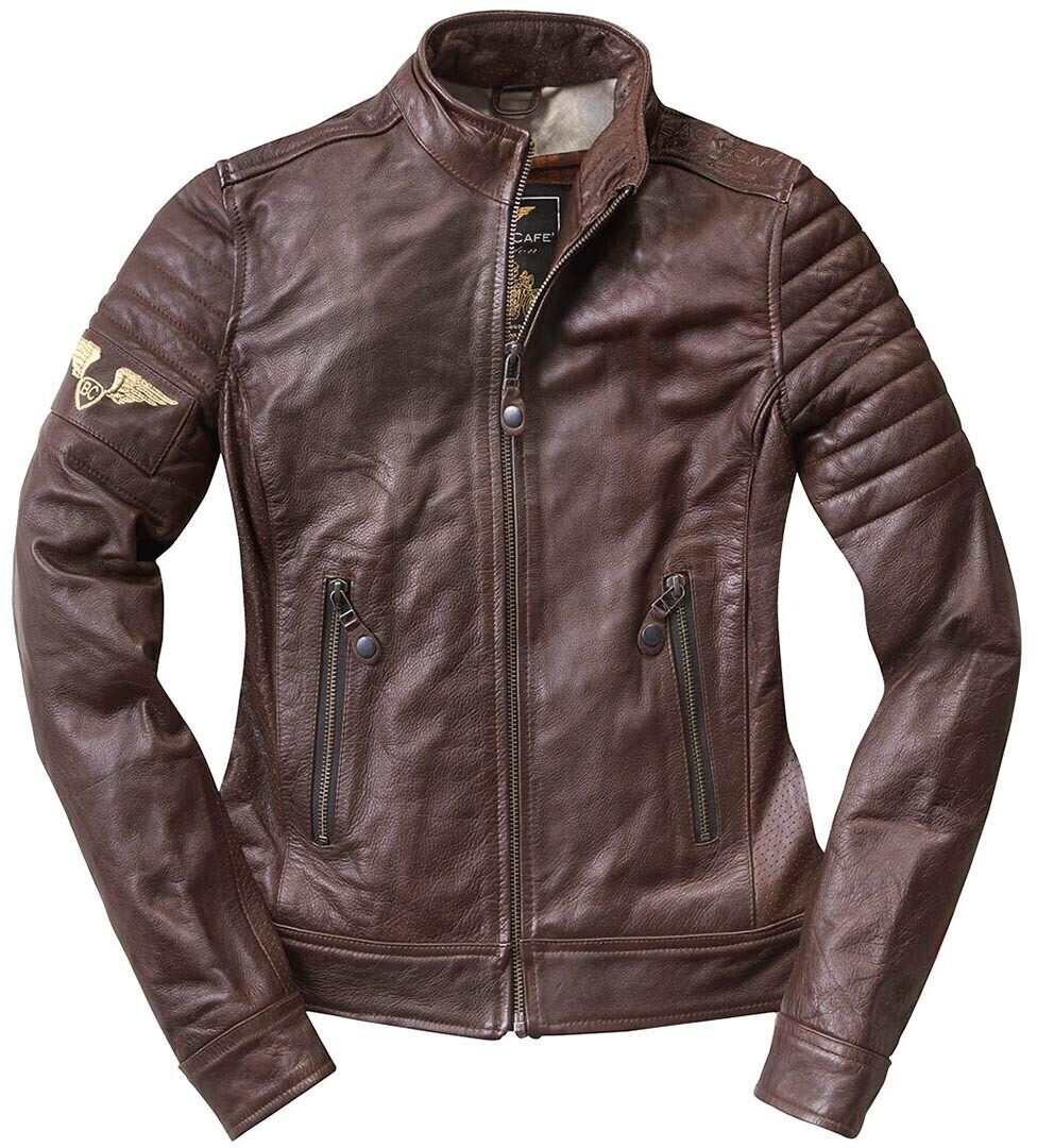 Black-Cafe London Ilam Lady Leather Jacket brown
