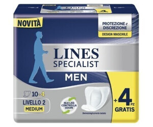 Lines Specialist Men Assorbenti Maschili Livello 2 Medium (14 pz) a € 5,15  (oggi)