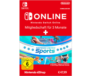 Nintendo Switch Online Mitgliedschaft für 3 Monate + Nintendo Switch Sports  ab 69,50 € | Preisvergleich bei