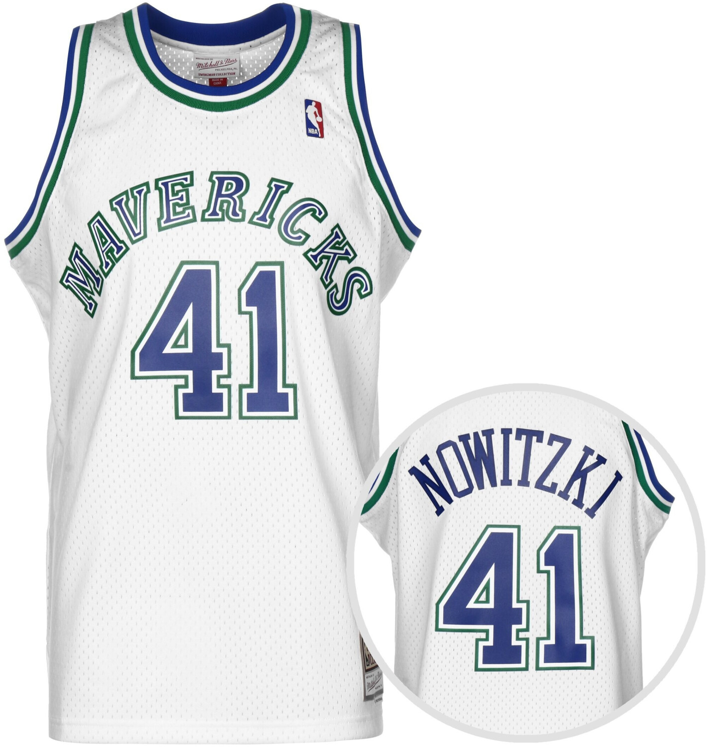  Mitchell & Ness Dallas Mavericks Dirk Nowitzki 41 Royal Replica  Swingman Jersey 2.0 NBA HWC Basketball Trikot : Sports & Outdoors