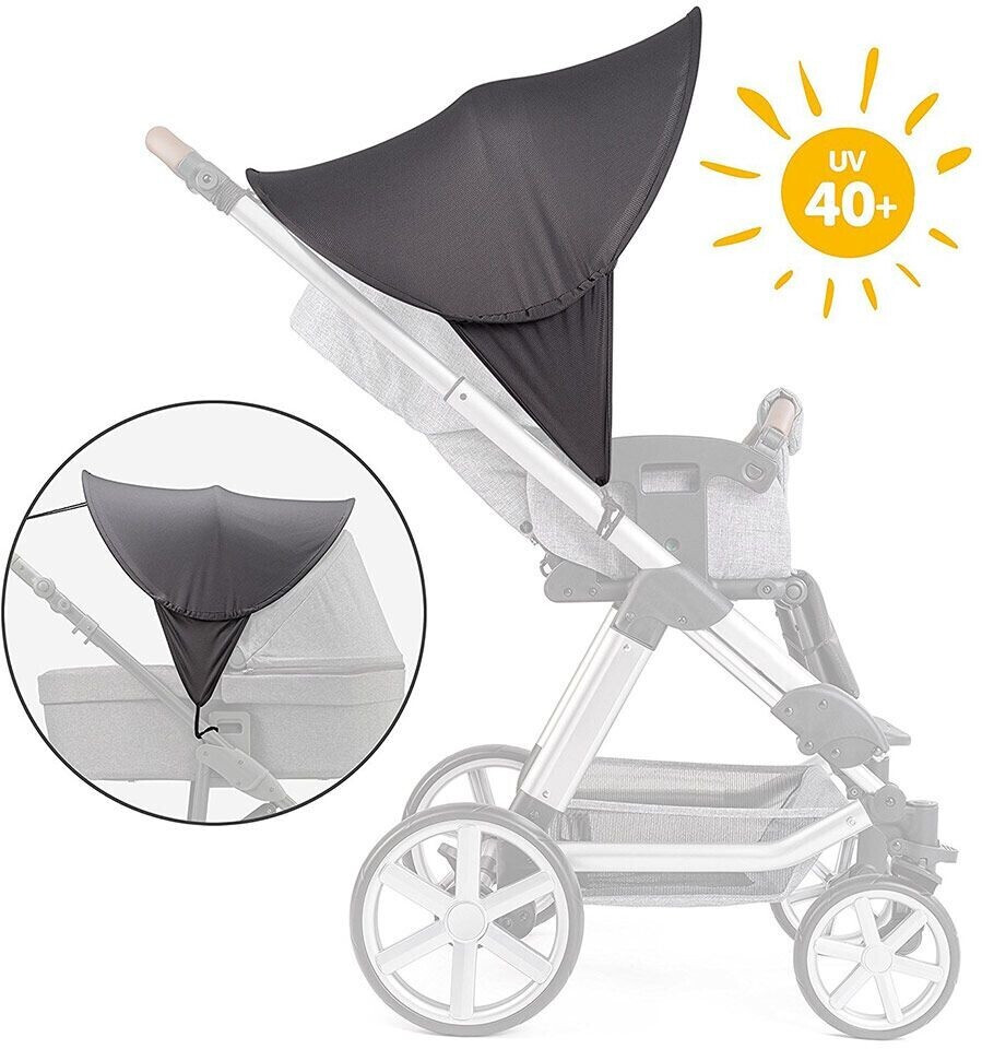 Zamboo Universal Sonnendach für Kinderwagen und Buggy - Dunkelgrau