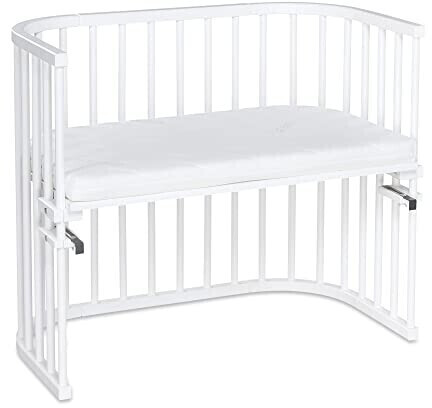 Babybay Maxi extra bed with mattress Classic Cotton - white