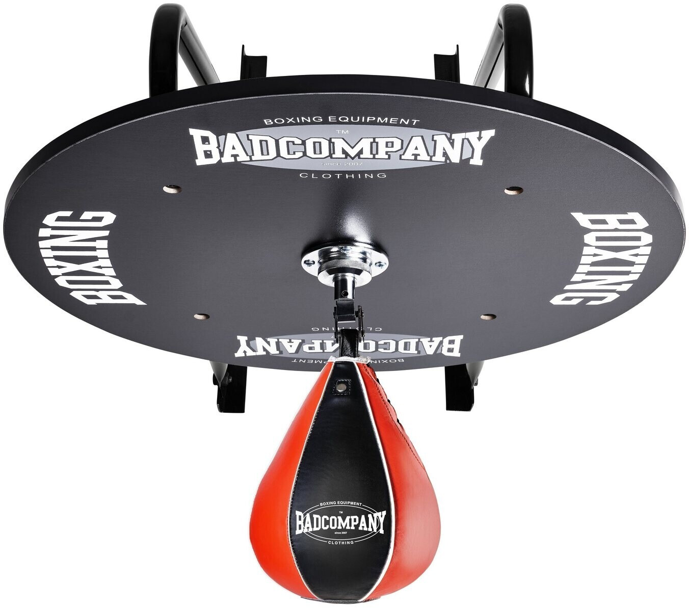Bad Company Speedball Plattform mit PU Boxbirne schwarz/rot medium zur Wandmontage I BCA-130