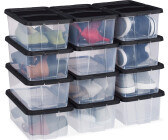 Boîte à chaussures transparente empilable Navaris - Set de 6 boîtes de  rangement pour