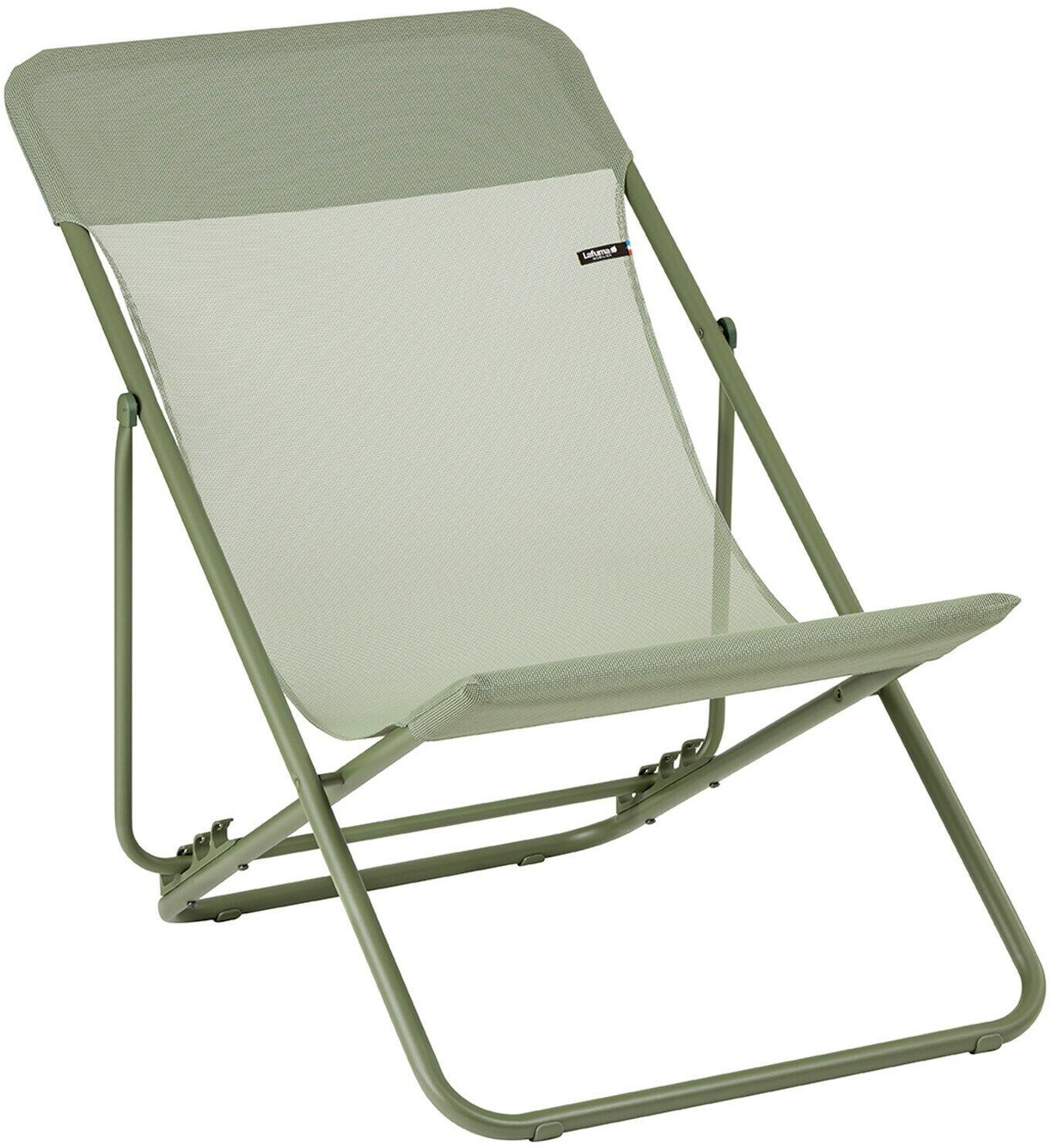Lafuma Maxi Transat Deck Chair Steel/Batyline (LFM5170) Green
