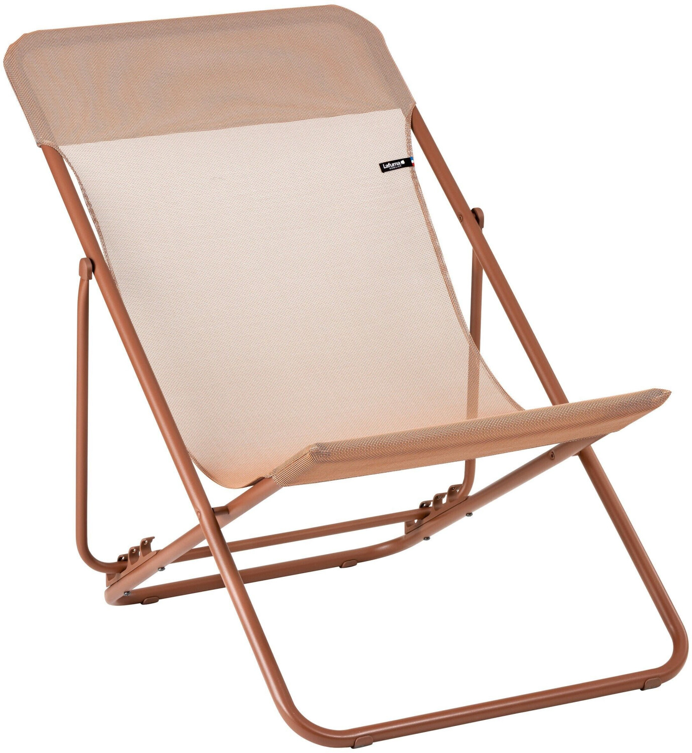 Lafuma Maxi Transat Deck Chair Steel/Batyline (LFM5170) Red