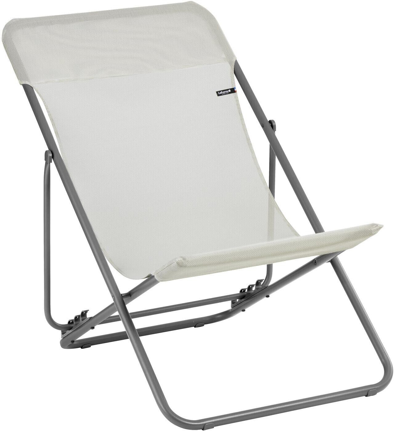 Lafuma Maxi Transat deck chair steel/Batyline white (LFM2502.9868)