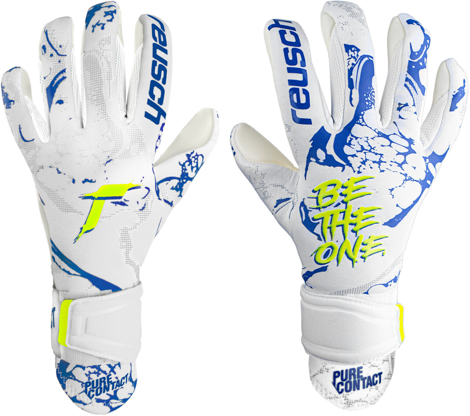 Reusch pure contact silver kids white blue