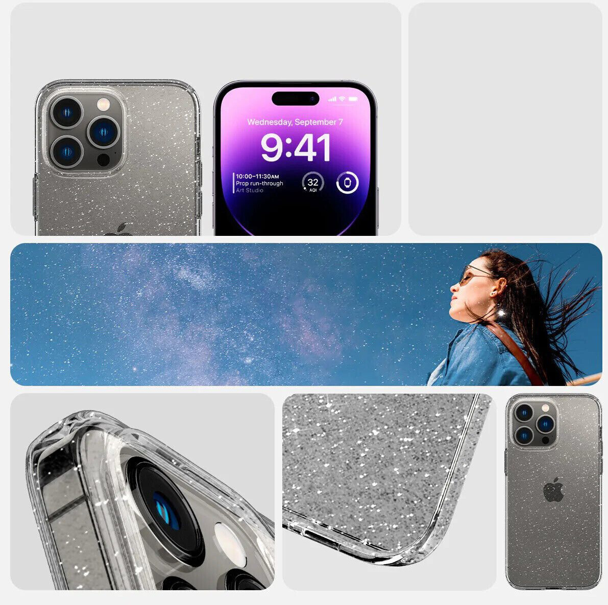 Spigen Schutzhülle Liquid Crystal Glitter für iPhone 14 Pro Max, Transparent  ab 15,47 €