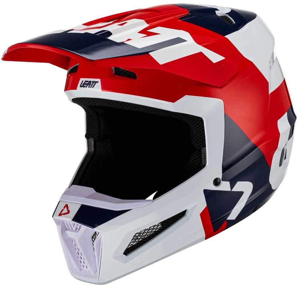 Leatt 2.5 V23 Motocross Helmet Red/White