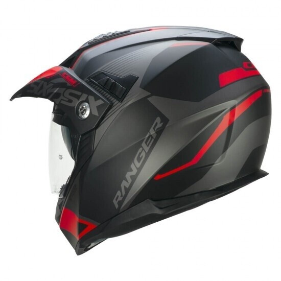 CGM 666g Twin Ranger Off-road Helmet Black/Red
