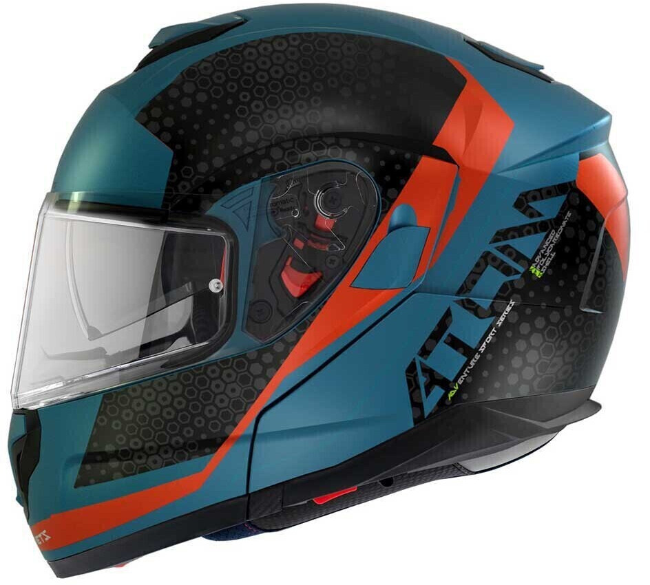 MT Helmets Atom Sv Adventure B7 Modular Helmet Blue