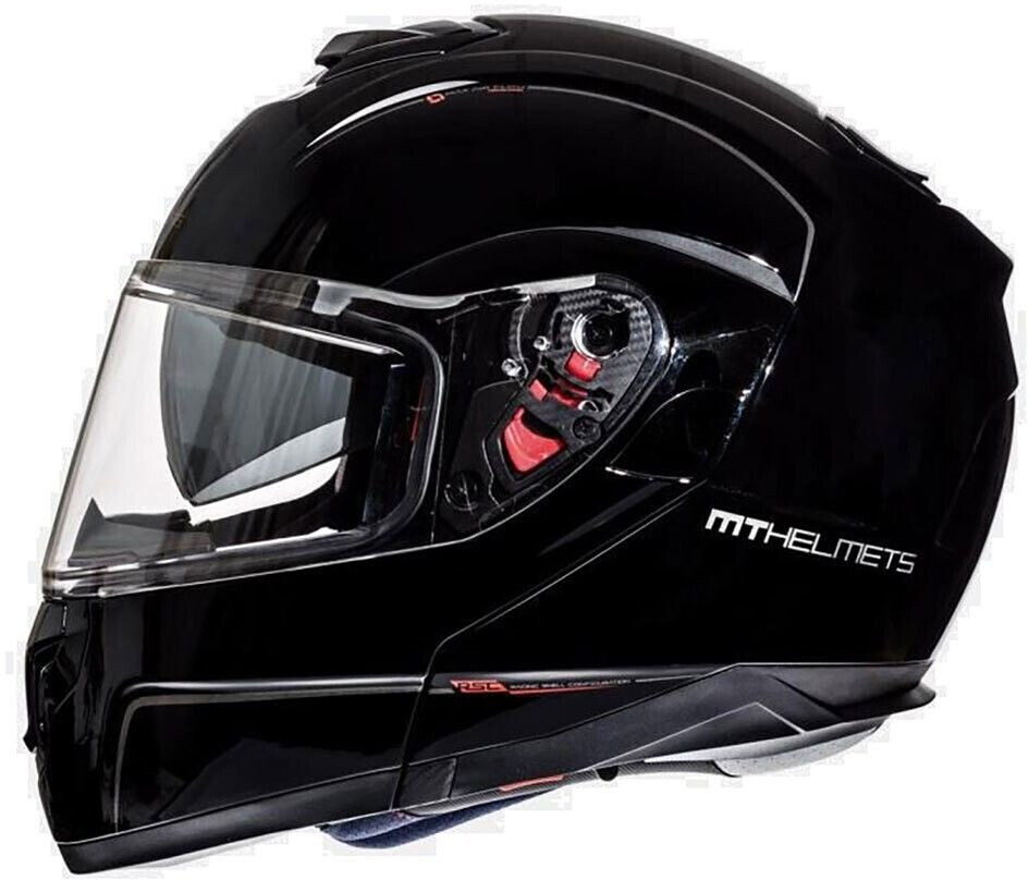MT Helmets Atom Sv Solid Modular Helmet Black