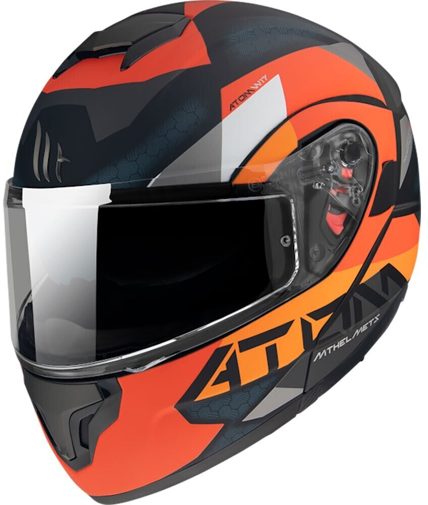 MT Helmets Atom Sv W17 Modular Helmet Orange