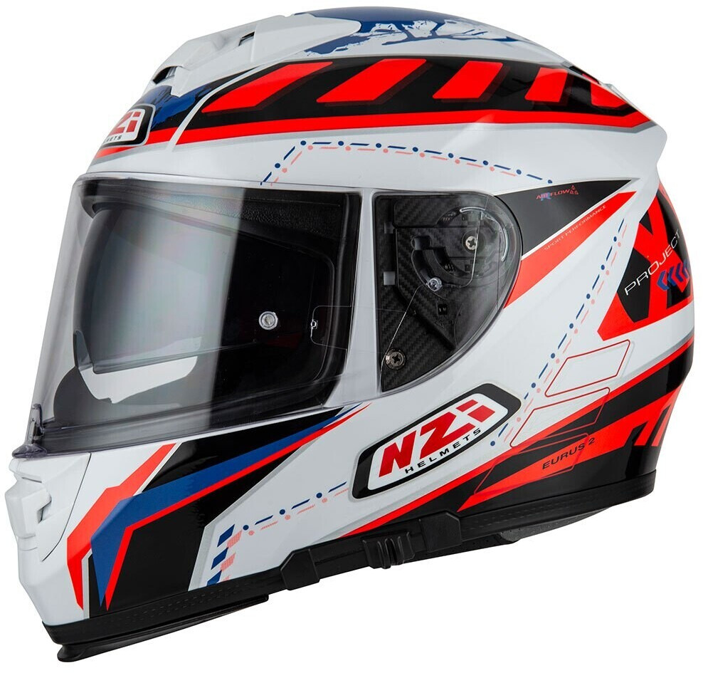NZI Eurus 2 Duo Full Face Helmet White/Red/Blue