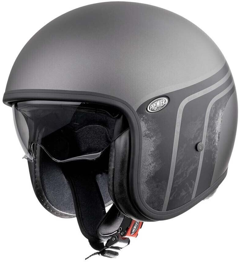 Premier Helmets 23 Vintage Btr 17 Bm 22.06 Open Face Helmet Black/Grey