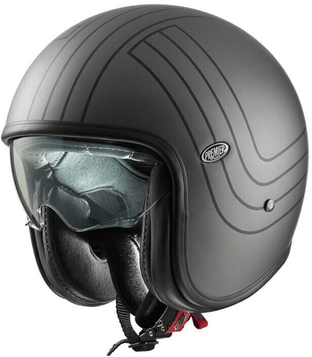 Premier Helmets 23 Vintage Ex 17 Bm 22.06 Open Face Helmet Grey