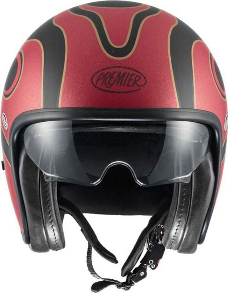 Premier Helmets 23 Vintage Fr 2 Bm 22.06 Open Face Helmet Red