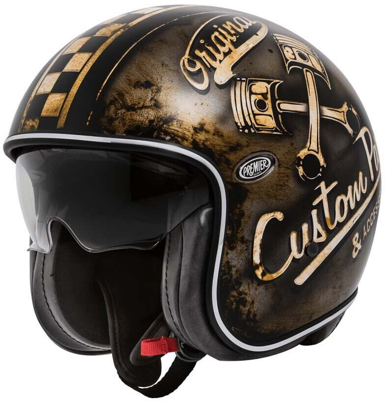 Premier Helmets 23 Vintage Op9 Bm 22.06 Open Face Helmet Golden