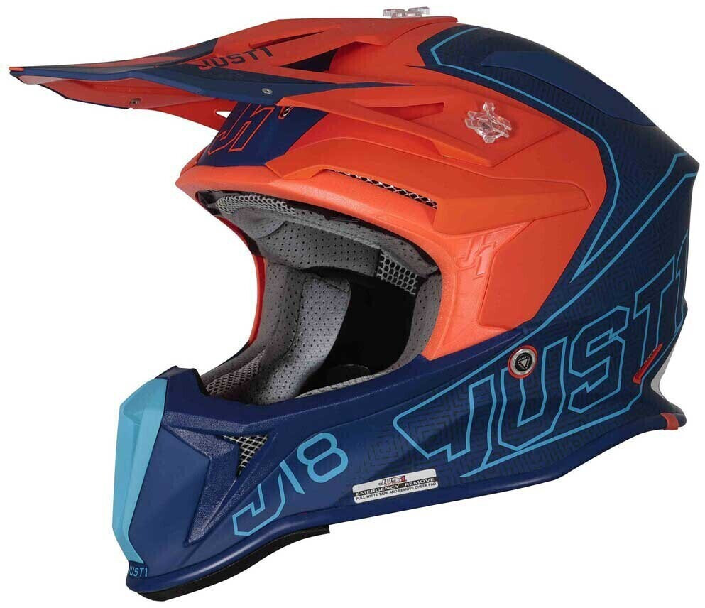 Just1 J18 Vertigo Off-road Helmet White/Blue