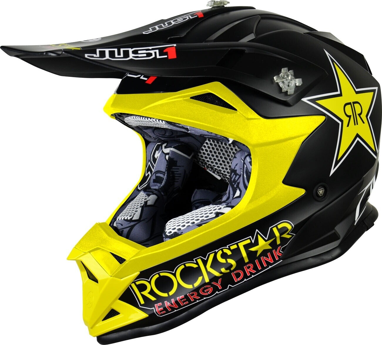 Just1 J32 Pro Rockstar 2.0 Motocross Helmet Black