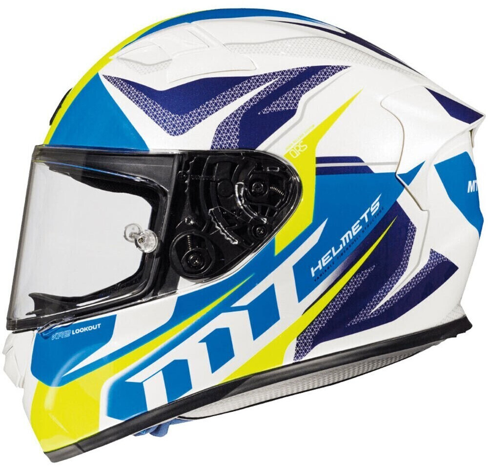 MT Helmets Kre Lookout Full Face Helmet White/Blue