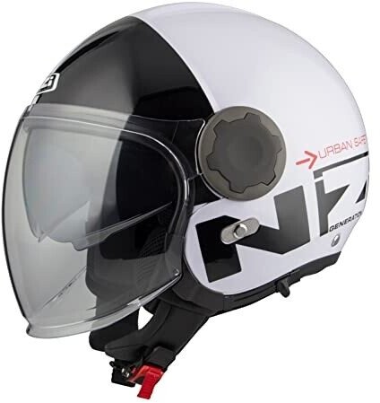 NZI Ringway Duo Open Face Helmet White/Black