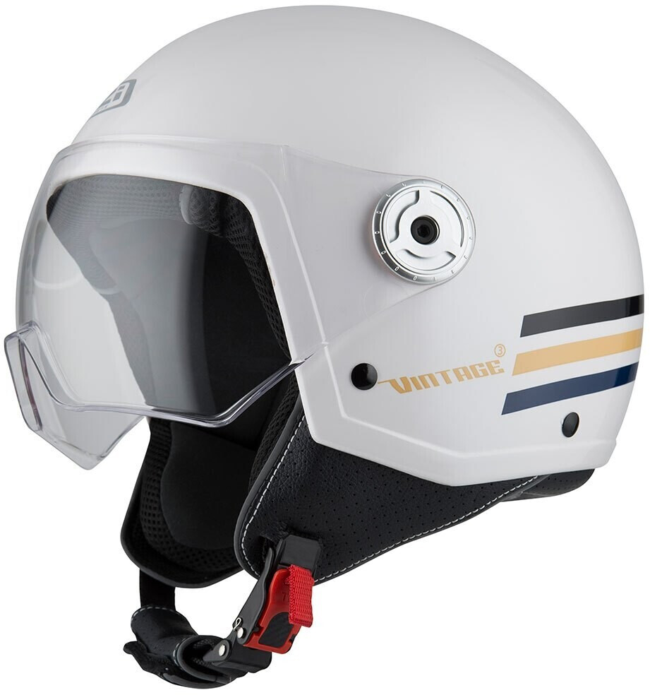 NZI Vintage 3 Open Face Helmet White