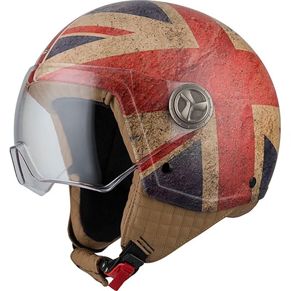 NZI Zeta 2 Open Face Helmet Beige/Blue