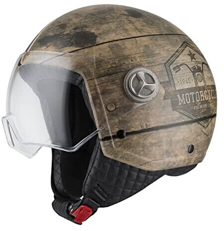 NZI Zeta 2 Open Face Helmet Brown