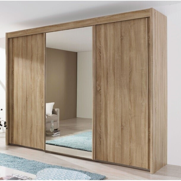 QUARTIER Kleiderschrank IMPERIAL 280 x 223 cm Spiegel mittig - Sonoma Eiche  - 3 Schwebetüren ab 1.029,99 € | Preisvergleich bei